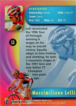 1997 Eurostar Tour de France #13 Massimiliano Lelli Back